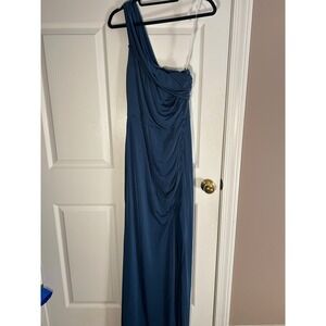 Windsor Maxi Dress One Shoulder Formal Gown‎ Ruched Evening Teal Bridesmaid